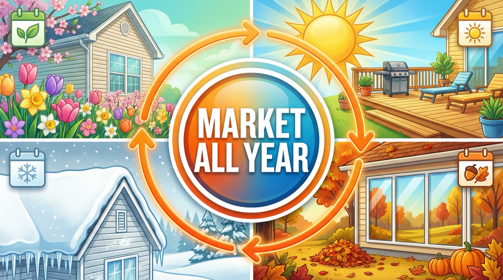 Market all year - seasonal contractor marketing guide with four seasons home improvement